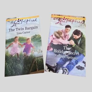 Love Inspired Romance Lot Twin Bargain + Holiday Secret Christian Paperback Set